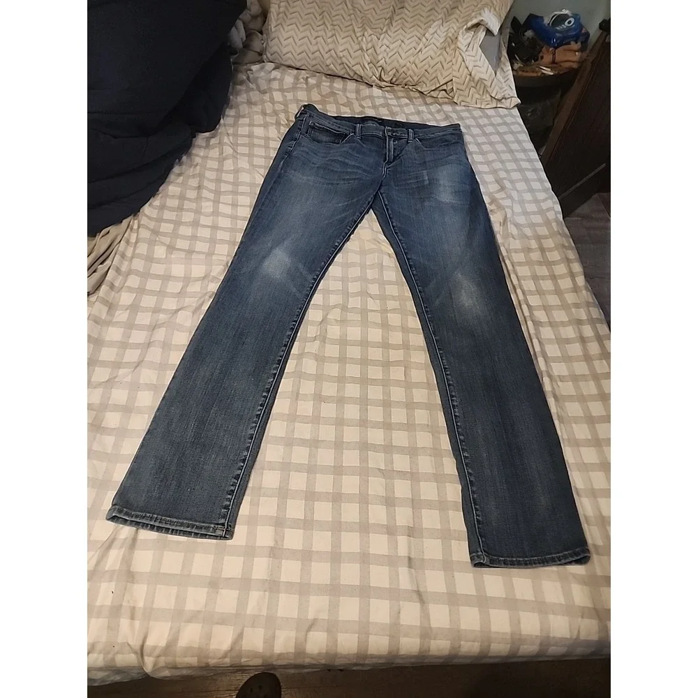 Lucky Brand 110 Skinny Jeans Men's 33x34 Blue Medium Wash Denim Regular Fit